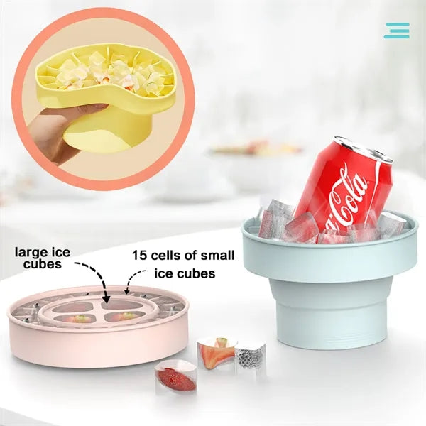 Collapsible Ice Bucket Made Of Silicone