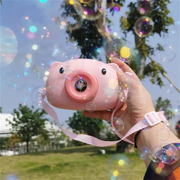 Cute Piggy Electric Bubble Machine, Leak-Proof for Kids