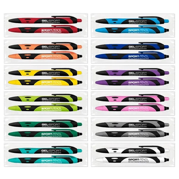 Sport Duo - 2 Pack Gel Pen + Mechanical Pencil Set