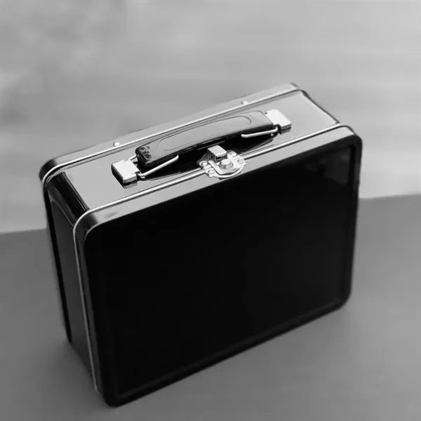 Classic Retro Tinplate Lunch Box with Handle & Latch