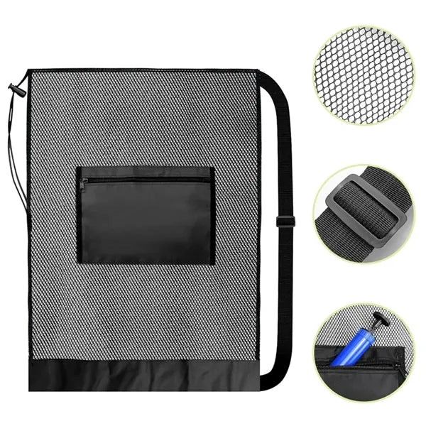 Large Mesh Sports Ball Storage Bag with Shoulder Strap