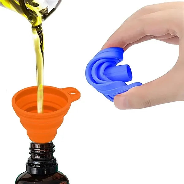 Collapsible Silicone Kitchen Funnel Portable & Space-Saving