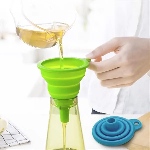 Collapsible Silicone Kitchen Funnel Portable & Space-Saving