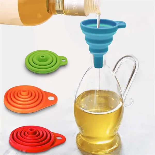 Collapsible Silicone Kitchen Funnel Portable & Space-Saving