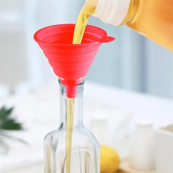 Collapsible Silicone Kitchen Funnel Portable & Space-Saving