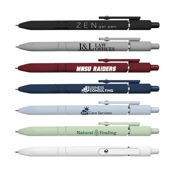 ZEN Soft Touch Rubberized Hybrid Ink with Fidget Ball Clip