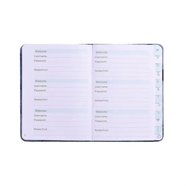 B6 Seniors Password Notebook