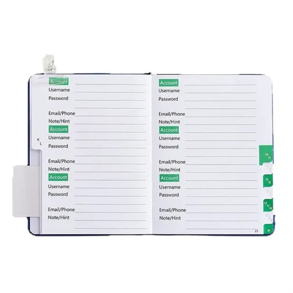B6 Portable Password Protectors Notebook