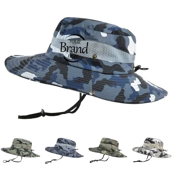 Wide Brim Camo Hat