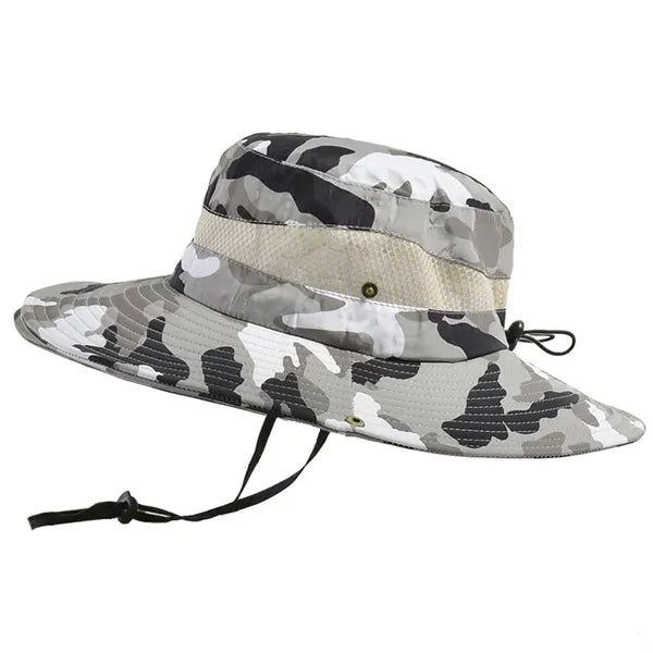 Wide Brim Camo Hat