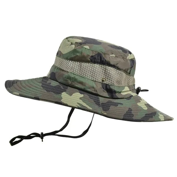 Wide Brim Camo Hat