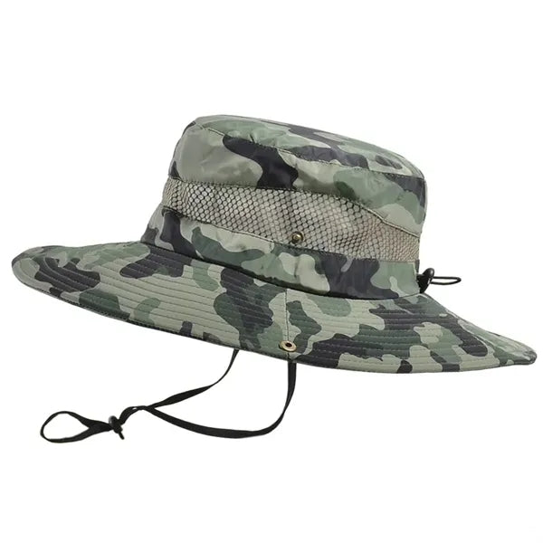 Wide Brim Camo Hat