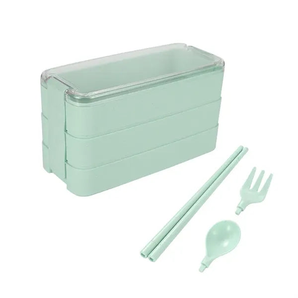 Wheat Straw 3 Tier Lunch Box