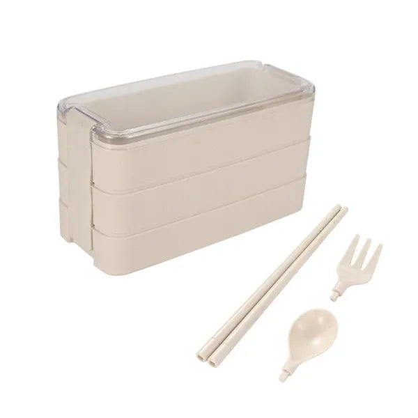 Wheat Straw 3 Tier Lunch Box
