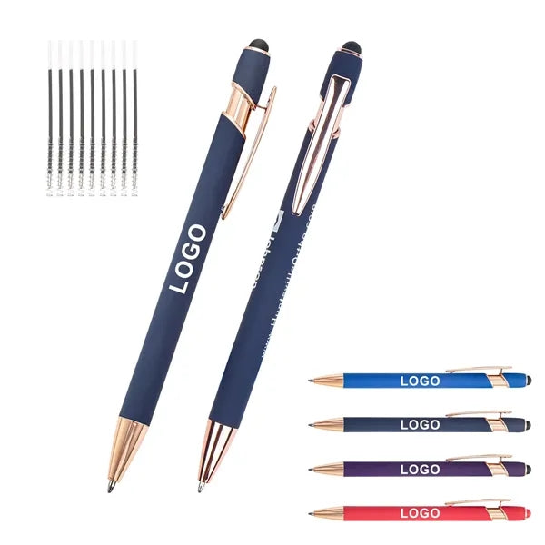 Rose Gold Stylus & Ballpoint Pen