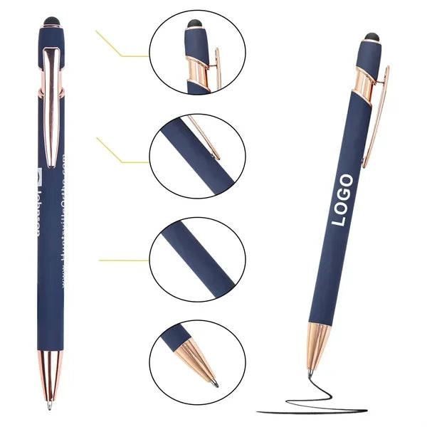 Rose Gold Stylus & Ballpoint Pen