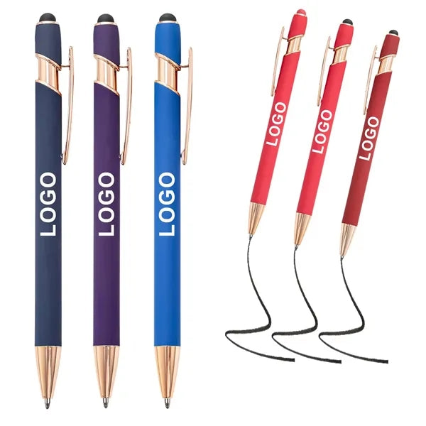 Rose Gold Stylus & Ballpoint Pen