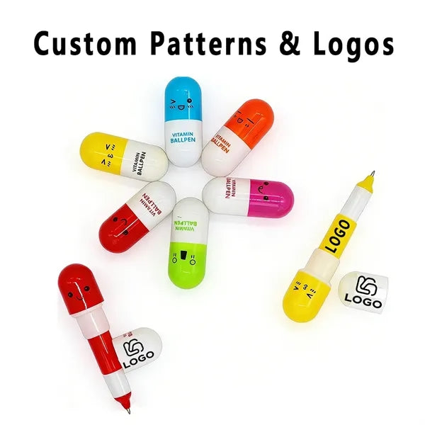 Vitamin Pill Ballpoint Pen Retractable Ball