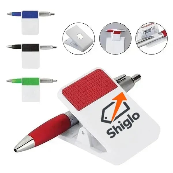 Jumbo Size Magnetic Memo Clip w/ Ballpoint Pen