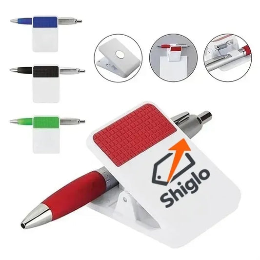 Jumbo Size Magnetic Memo Clip w/ Ballpoint Pen
