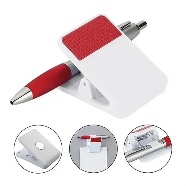 Jumbo Size Magnetic Memo Clip w/ Ballpoint Pen
