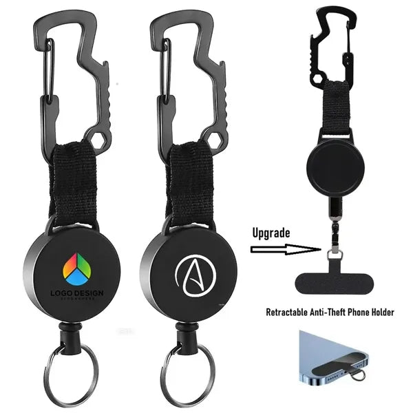 Retractable Keychain with Carabiner