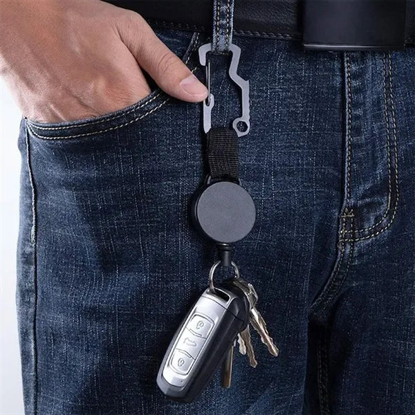 Retractable Keychain with Carabiner