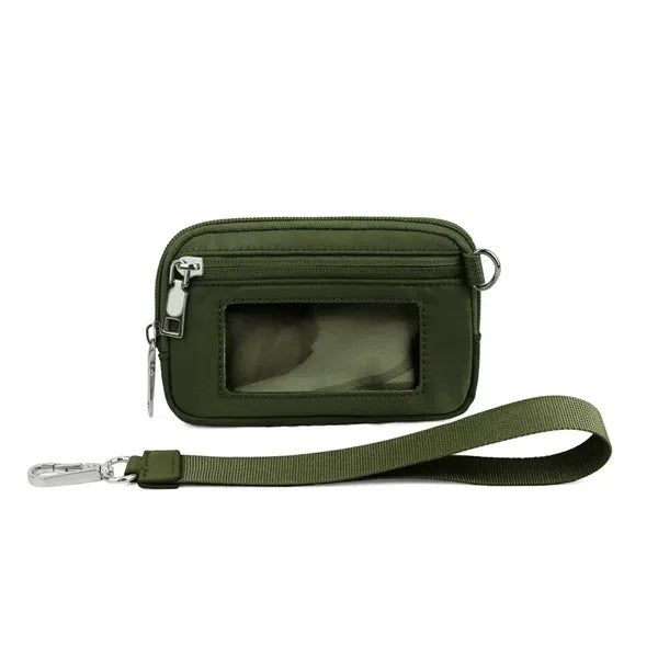 Mini Zip Card Case with Clear ID Window