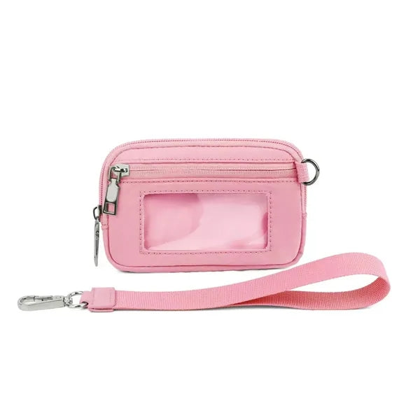 Mini Zip Card Case with Clear ID Window