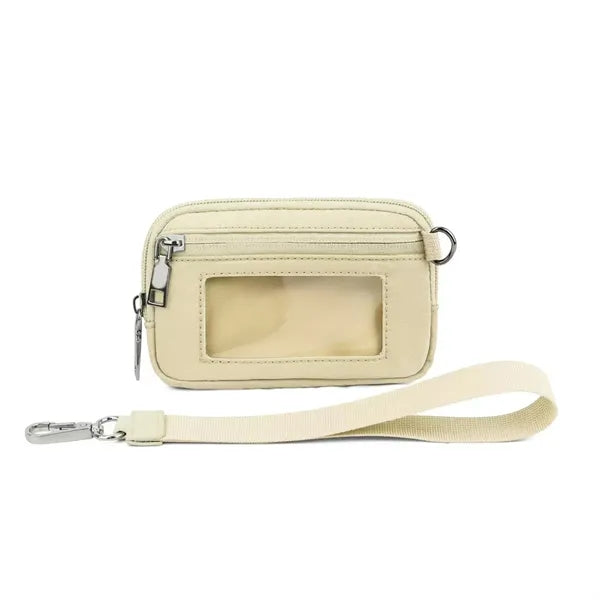 Mini Zip Card Case with Clear ID Window