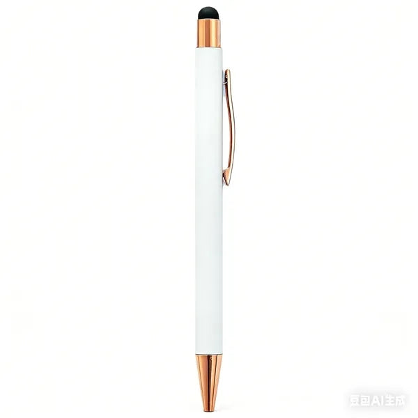 2-in-1 Stylus Ballpoint Pen with Rose Gold Trim