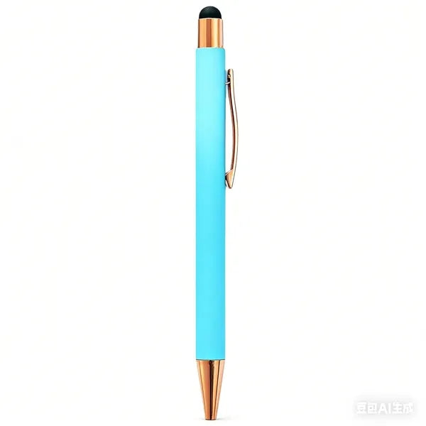 2-in-1 Stylus Ballpoint Pen with Rose Gold Trim
