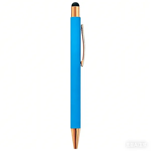 2-in-1 Stylus Ballpoint Pen with Rose Gold Trim