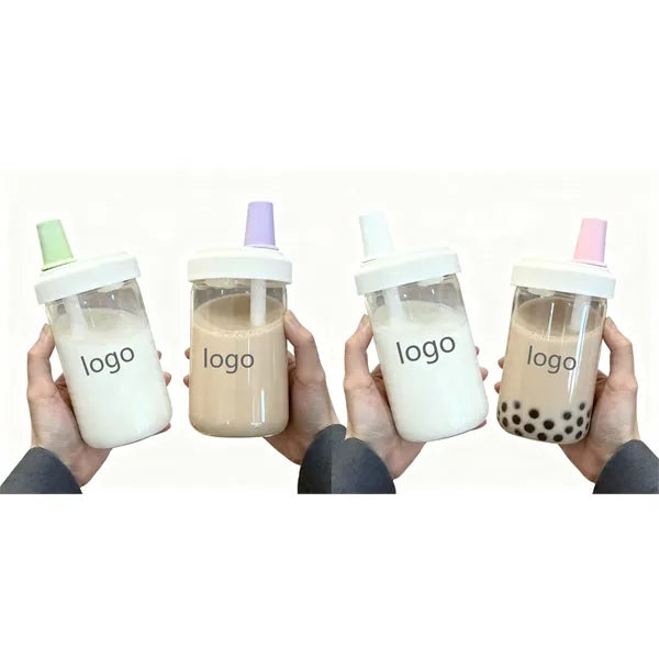 550ml Plastic Straw Water Bottle High-Capacity Daily Cup