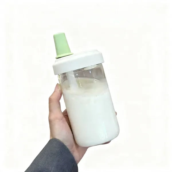 550ml Plastic Straw Water Bottle High-Capacity Daily Cup