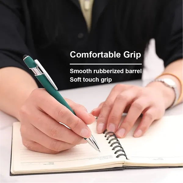 Ballpoint with Stylus Tip, Soft Touch Click Metal Pen