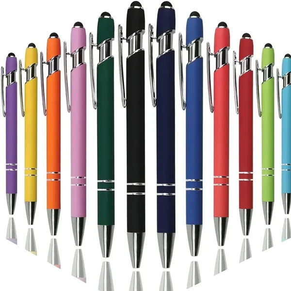 Ballpoint with Stylus Tip, Soft Touch Click Metal Pen