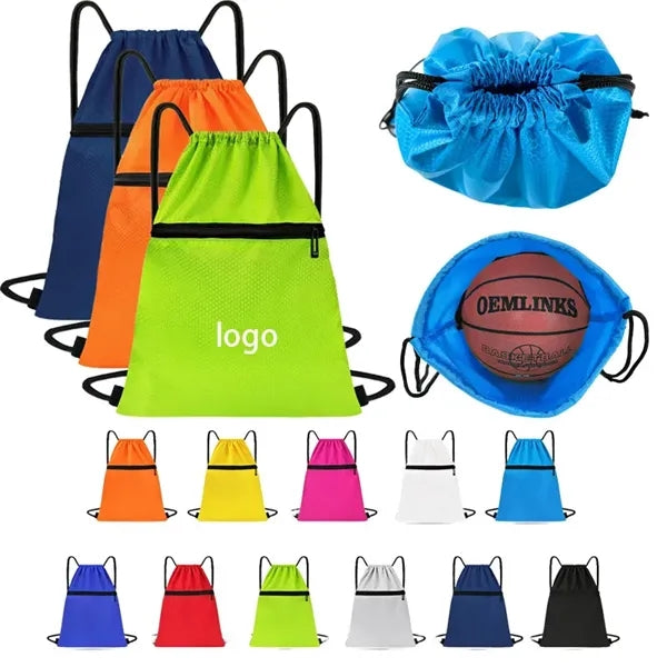 Drawstring Backpacks with Pocket