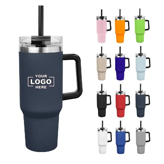 Tumblers 40 Oz Travel Cup with Handle and Straw
