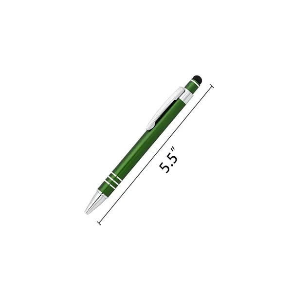 5 1/2" Dual-Function Aluminum Stylus Ballpoint Pen