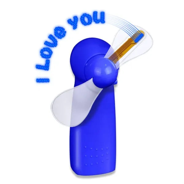 Low MOQ Battery-Powered Handheld LED Scrolling Message Fan