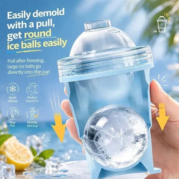 2-in-1 Collapsible Silicone Ice Ball Maker Cup
