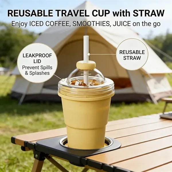 2-in-1 Collapsible Silicone Ice Ball Maker Cup