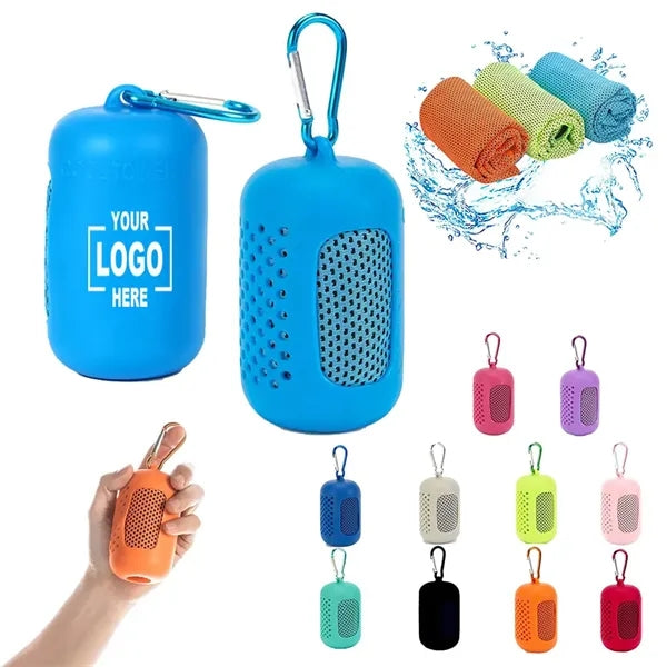 Sports Cooling Towel With Silicone Storage Bag