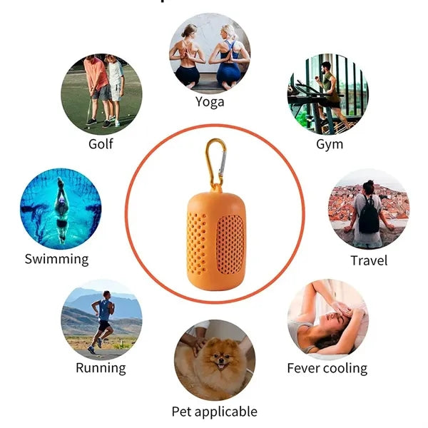 Sports Cooling Towel With Silicone Storage Bag