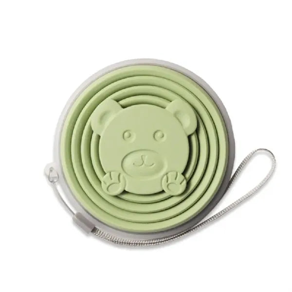 9oz Silicone Collapsible Travel Cup with Stainless Steel Rim