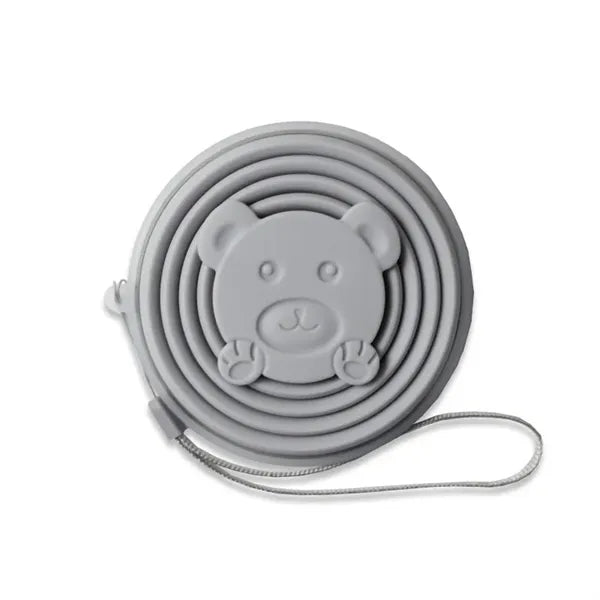 9oz Silicone Collapsible Travel Cup with Stainless Steel Rim