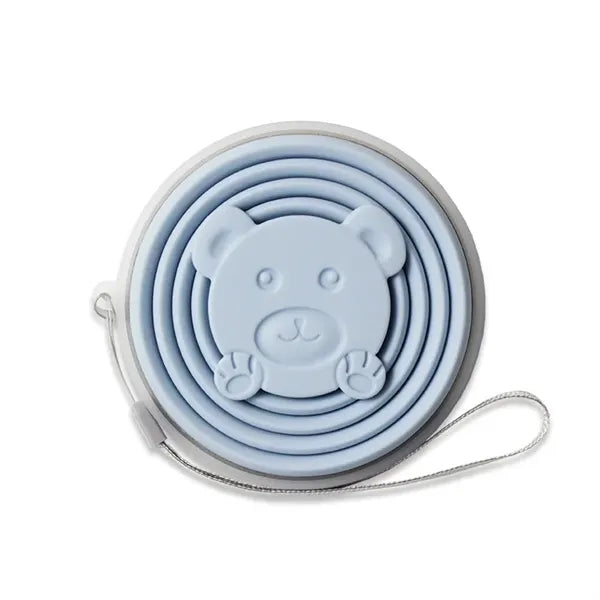 9oz Silicone Collapsible Travel Cup with Stainless Steel Rim