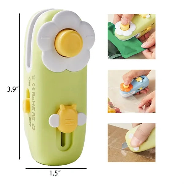 2-in-1 Rechargeable Bag Sealer with Magnetic Base