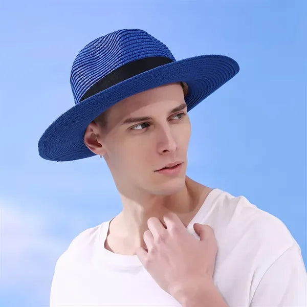 Wide Straw Panama Hat For Travel Fedora Beach
